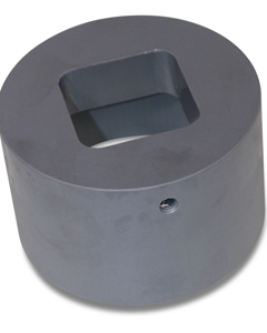 Extrusion plate PVC square 50x50mm for agitator shaft